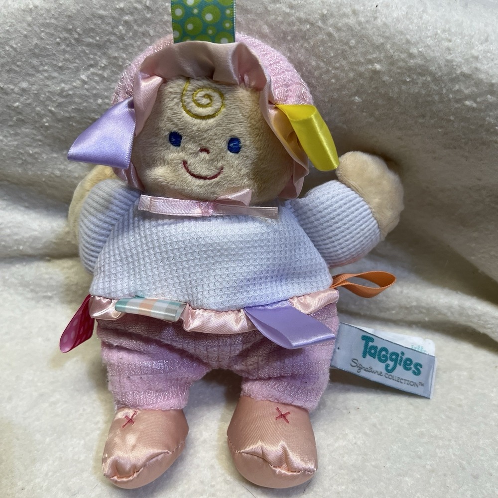 2006 Vintage Mary Meyer Taggies Soft Body Baby Doll Plush Toy Blue Eyes